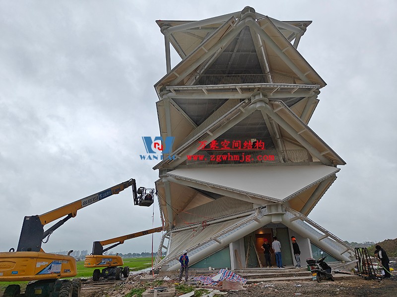 萬豪2023第8標-數(shù)智農業(yè)產業(yè)園先行啟動區(qū)塊項目設計施工總承包-瞭望塔膜結構工程