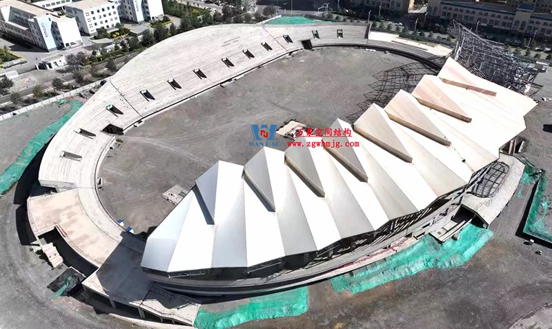 緊抓施工進度|這個體育場PTFE膜結構工程有最新動態~