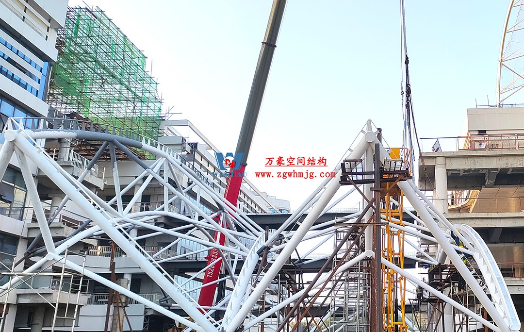 工程進度全速推進，PTFE膜材張拉在即！