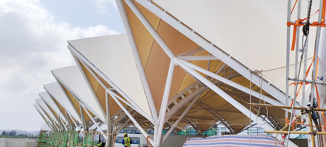 超強臺風"摩羯"狂嘯登陸，這個膜結構天幕經受嚴峻考驗！