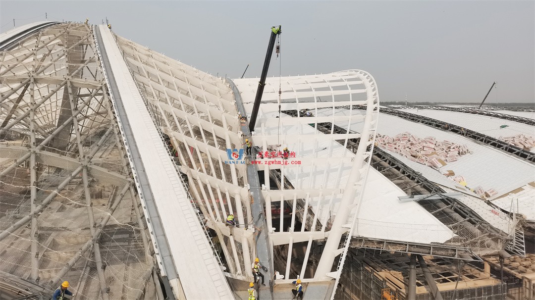 千帆競發勢如虹｜中原國際會展中心膜結構天幕攻堅實錄，擎起中原會展新地標！
