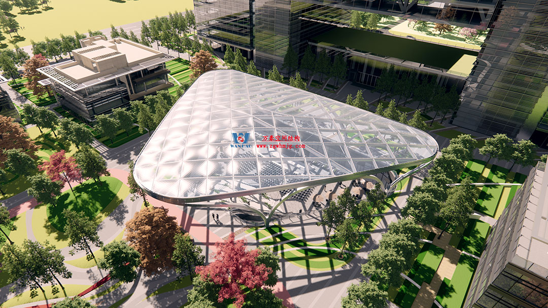 ETFE氣枕膜與雙曲面空間網殼結構結合是什么樣？一起來一睹真容