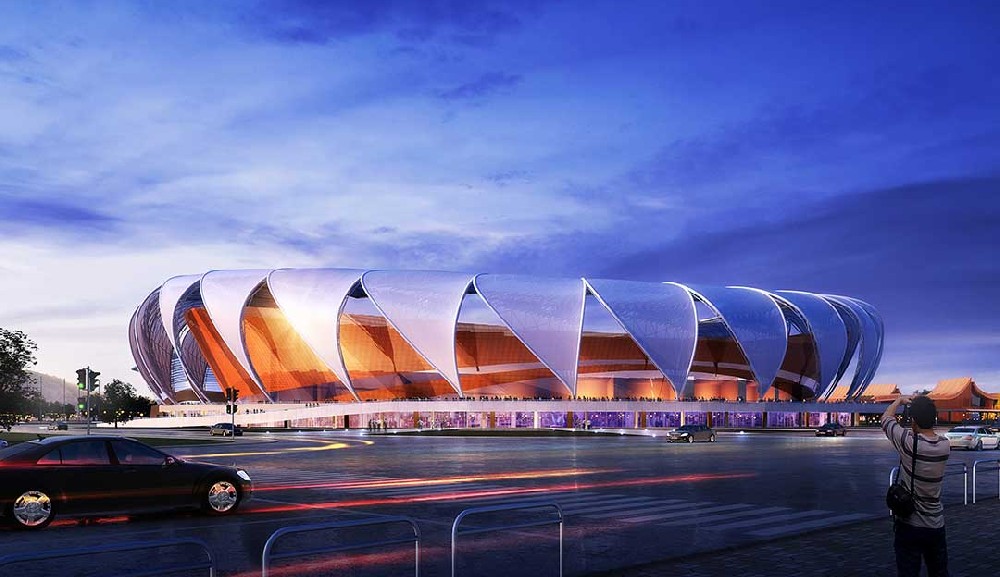 瑞麗江畔崛起新地標,文體中心進入沖刺階段!